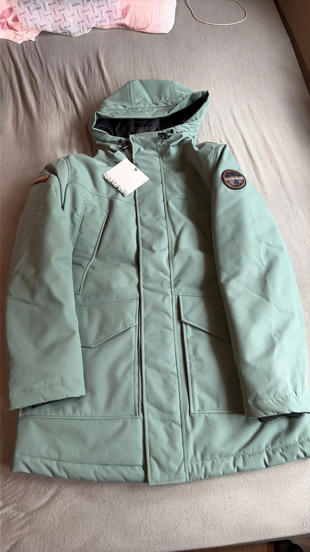 Parka ayers Napapijri, Kleding | Heren, Jassen | Winter, Ophalen, Zo goed als nieuw, Groen