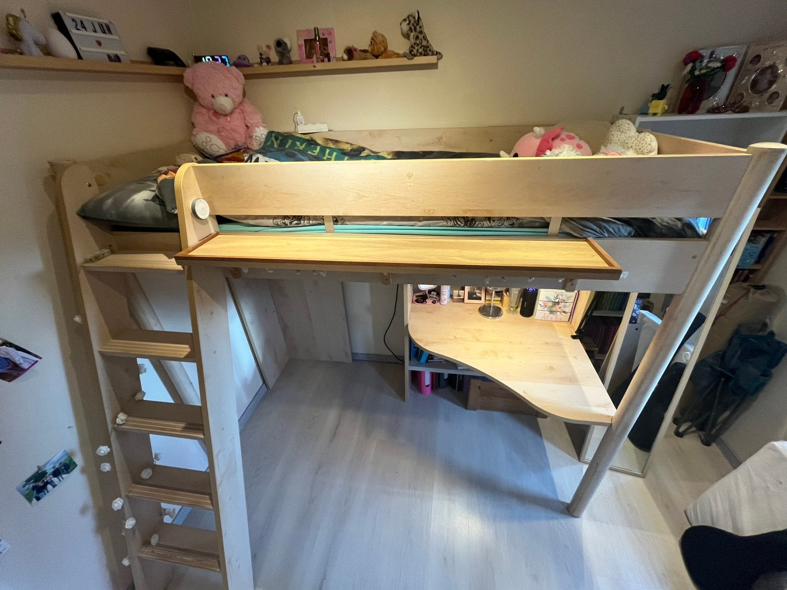 Hoog bed, Kinderen en Baby's, Kinderkamer | Stapelbedden en Hoogslapers, Gebruikt, Hoogslaper, Ophalen