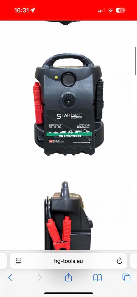 stahlwerk germany Sw5000 Accubooster, Auto diversen, Jumpstarters, Ophalen, Zo goed als nieuw