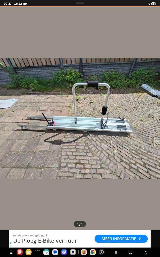 Fiamma garage slide pro bike fietsendrager, Ophalen