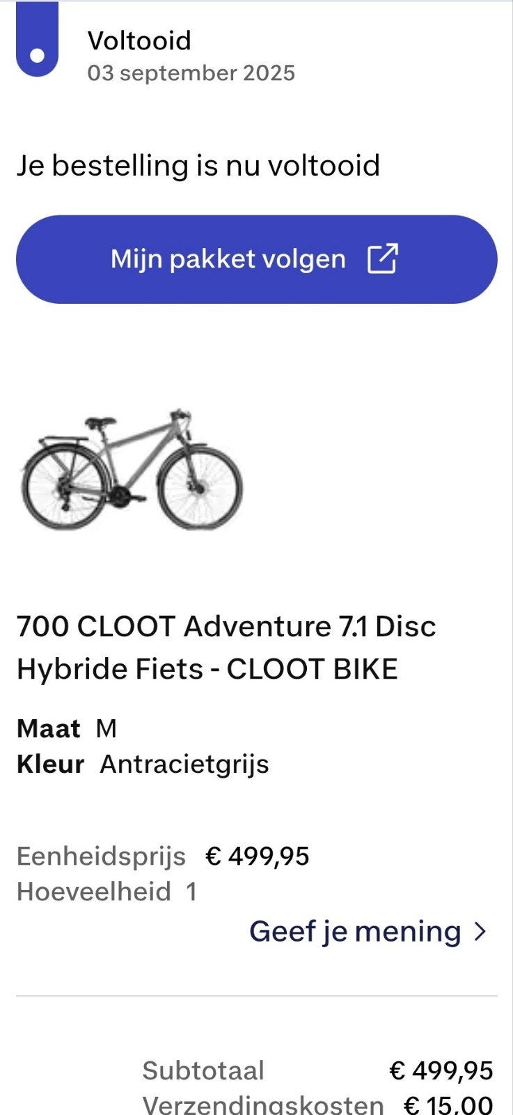 CLOOT 700  Decathlon fiets antraciet Medium 1.65m tot 1.79m, Vitesses, CLOOT 700, 26 pouces ou plus, Enlèvement