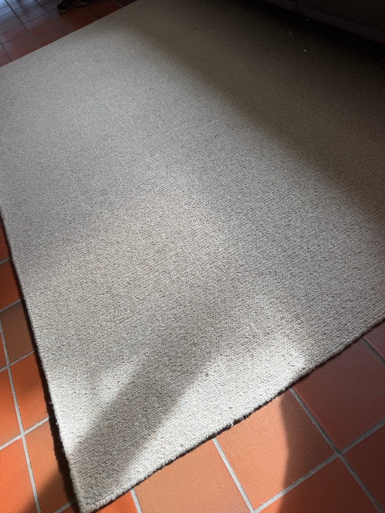 vlakgeweven tapijt wol LOOOK, Maison & Meubles, Moins de 5 m², Beige, Enlèvement, Utilisé