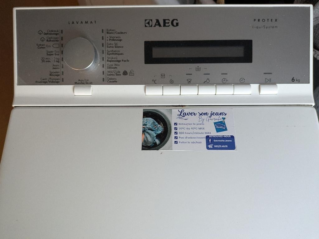 Machine à laver AEG ouverture dessus 6 kg, Electroménager, Enlèvement, Utilisé