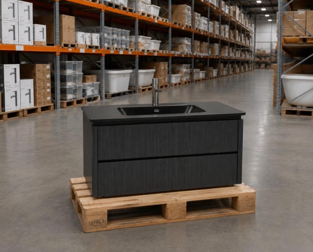 LAATSTE! Wastafelkast badmeubel 80 cm zwart - Nieuw! nr119B, Ophalen, Nieuw, Zwart