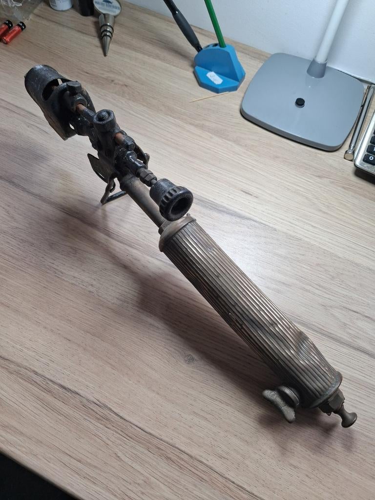Gas brander in koper, oud., Antiek en Kunst, Ophalen