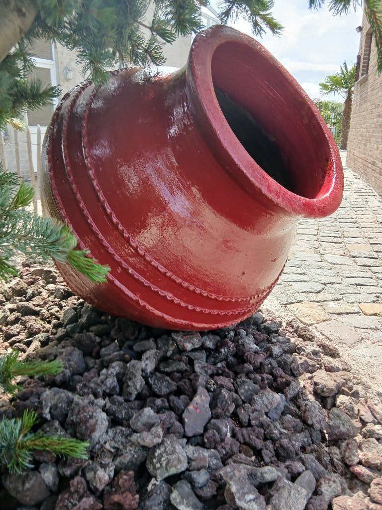 tuinbeeld & super grote griekse , terracotta kruik ,tuinvaas, Ophalen, Zo goed als nieuw, Overige materialen, Abstract beeld