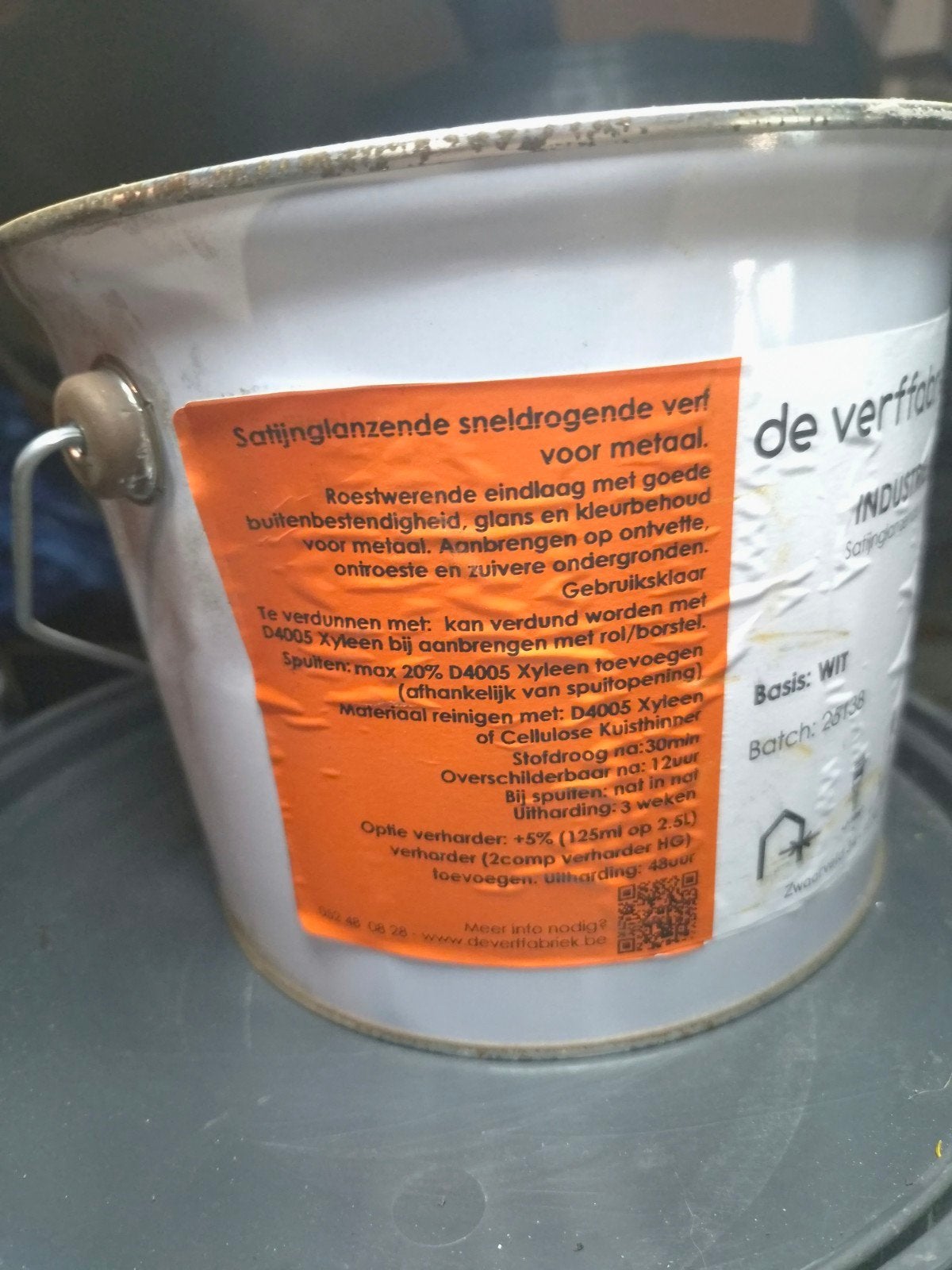 Industrielak SG - metaalverf - wit - 2,5L, Doe-het-zelf en Bouw, Wit, Nieuw, Ophalen of Verzenden, Lak