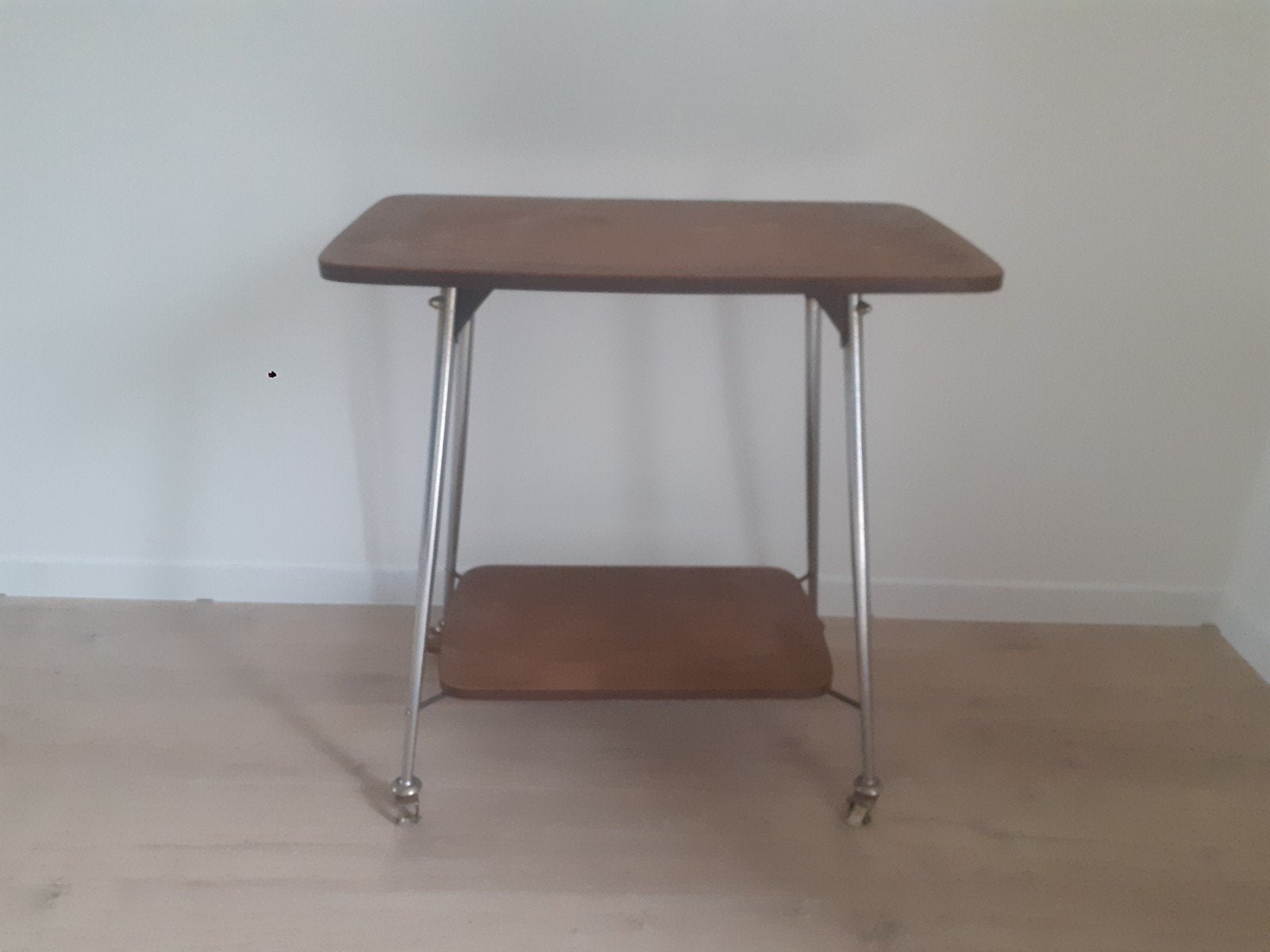 Vintage Bijzettafeltje, Ophalen, Gebruikt, Rechthoekig, 60 cm of meer