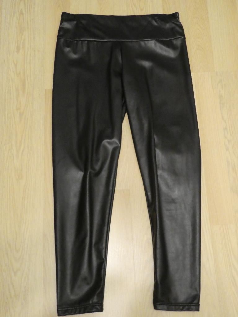 Legging Leather Look Zwart, Kleding | Dames, Ophalen of Verzenden, Nieuw, Zwart