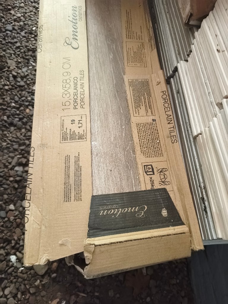 12m² vloertegels , keramische parket pecan beige, Ophalen, 40 tot 60 cm, Keramiek, Nieuw