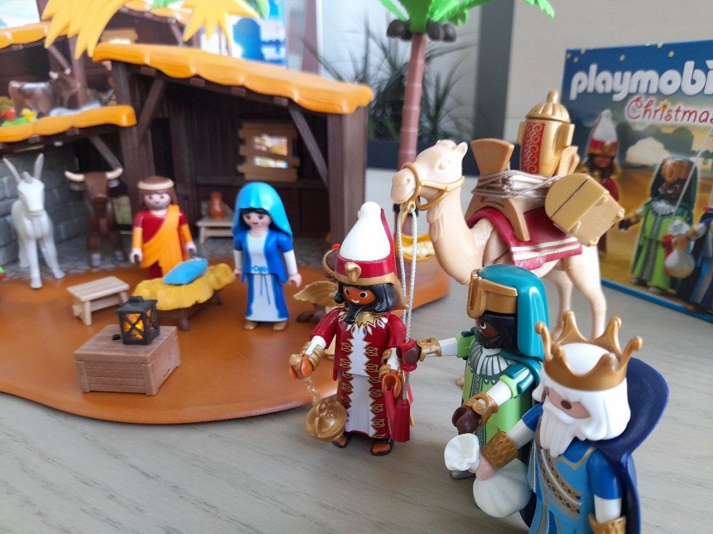 Vintage Playmobil kerststal + 3 koningen, Diversen, Ophalen, Gebruikt