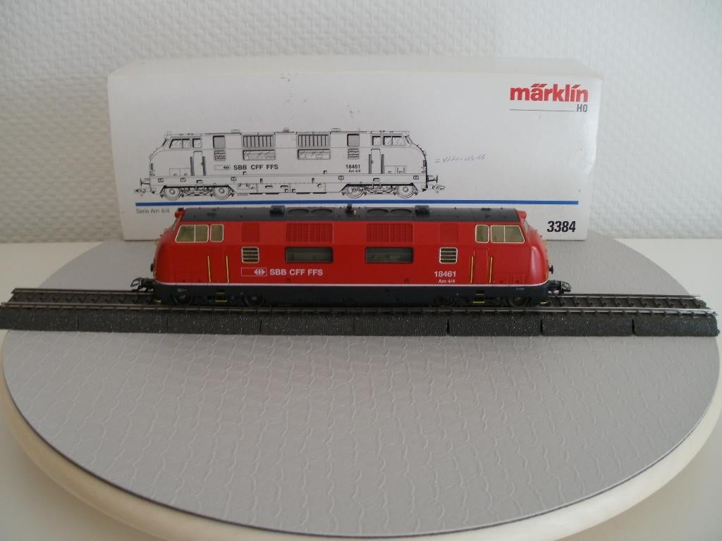 Marklin Ho Diesellokomotief no 3384 v/d SBB digitaal+ovp., Enlèvement ou Envoi, Courant alternatif, Comme neuf, Locomotive