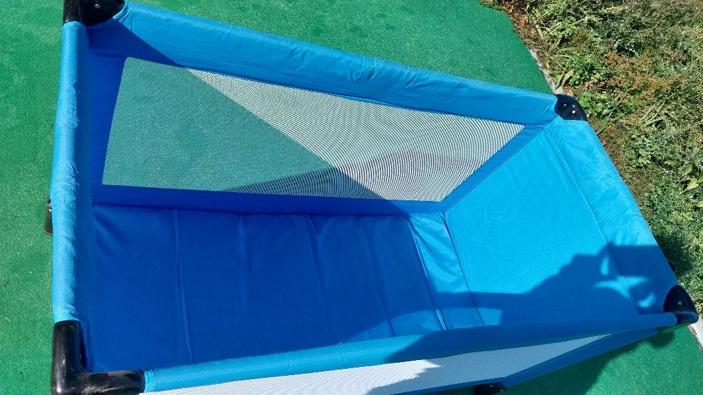 Reisbedje blauw, Kinderen en Baby's, Ophalen of Verzenden, Gebruikt, Reisbedje