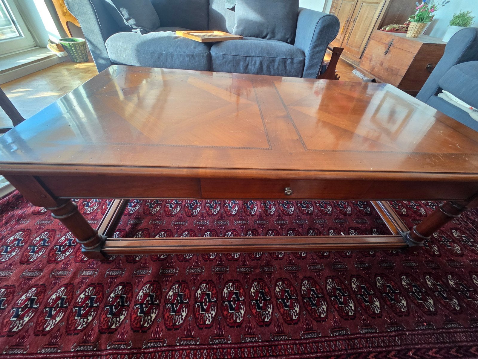 Salontafel van massief kersenhout, Huis en Inrichting, Tafels | Salontafels