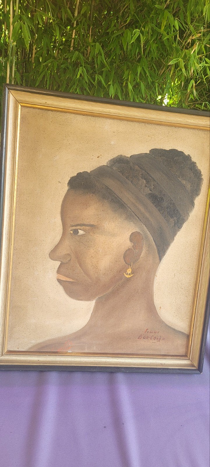 Portrait africaniste. “Femme Bas-Congo”. Signé Corneille, Enlèvement ou Envoi