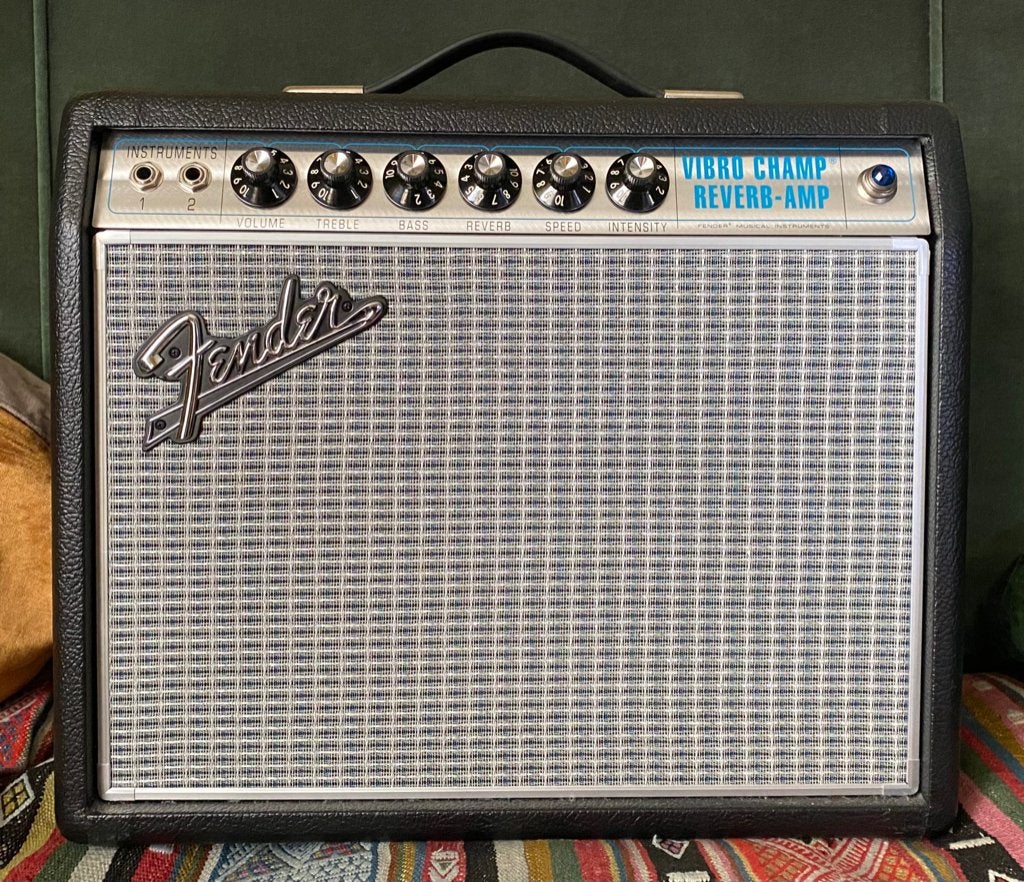 Fender '68 Custom Vibro Champ Reverb, Muziek en Instrumenten, Versterkers | Bas en Gitaar, Ophalen, Zo goed als nieuw, Gitaar