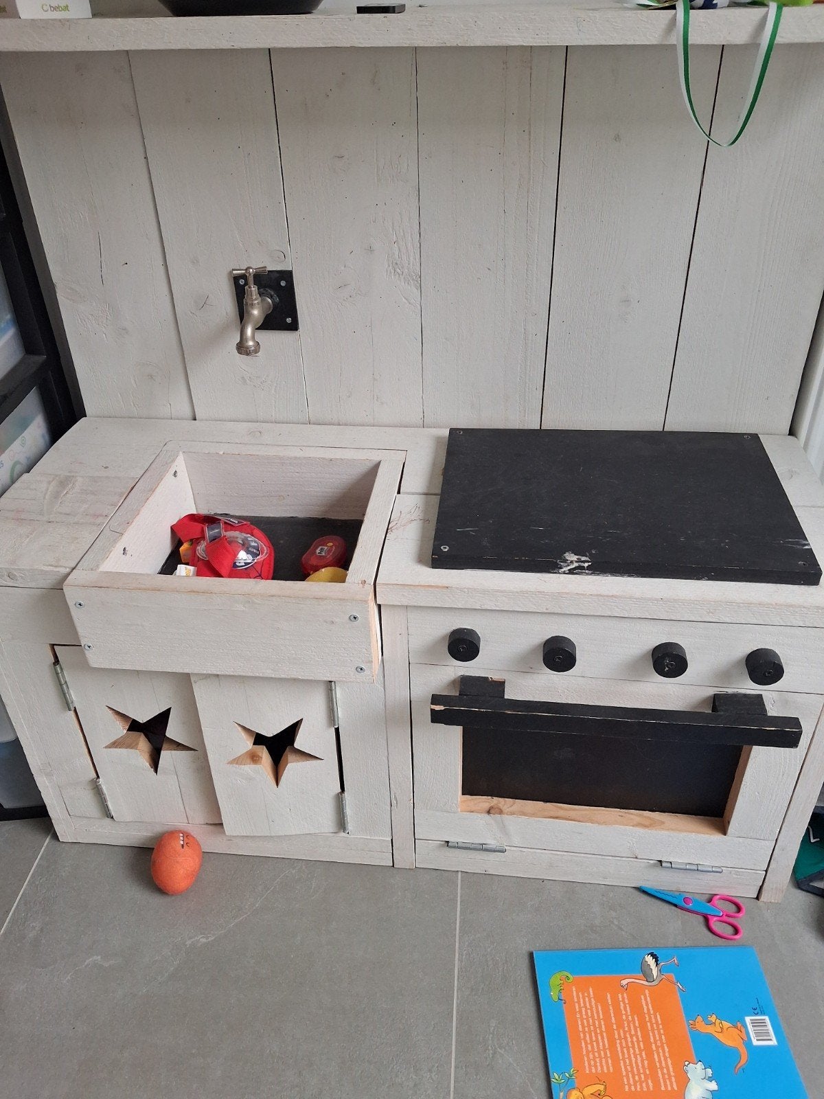 Speel keuken, Ophalen, Hout