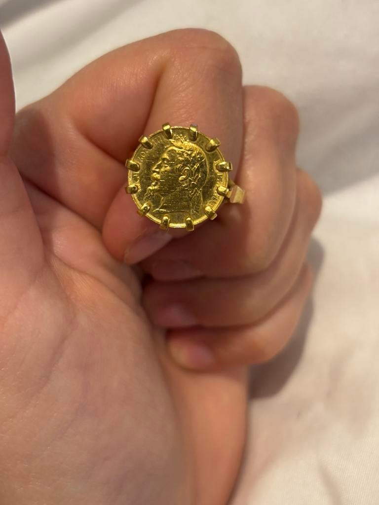 Bague plaque or, Enlèvement ou Envoi, Femme ou Homme, Or, Comme neuf