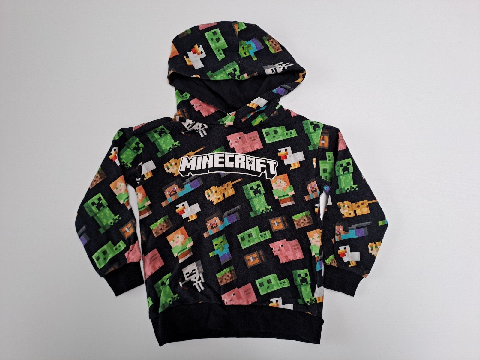 Mt 110-116 Zwarte hoodie Minecraft, Kinderen en Baby's, Gebruikt, Trui of Vest, H&M, Ophalen of Verzenden