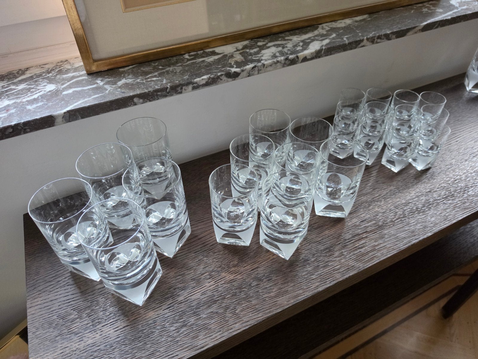 Rosenthal Studio Line "Skal" glazen, Enlèvement