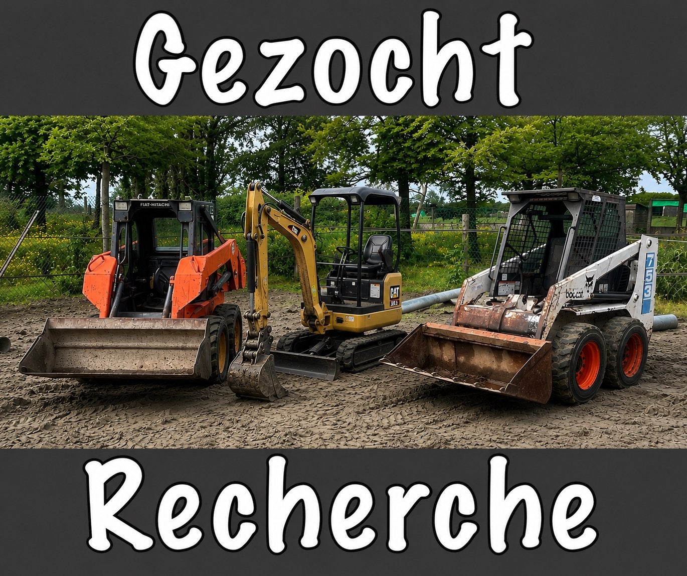 !gezocht!,bobcat,schranklader,minigraver,kniklader, Articles professionnels, Enlèvement ou Envoi