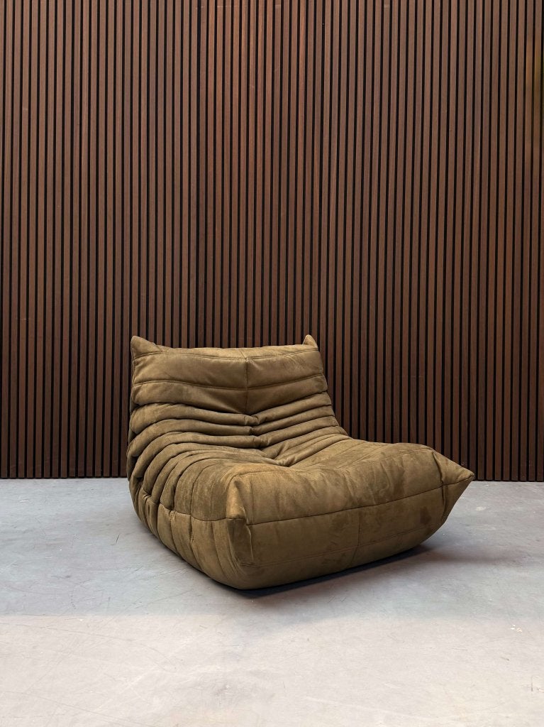 Ligne Roset togo  Eenzits | Groen Alcantara, Antiquités & Art, Antiquités | Meubles | Chaises & Canapés