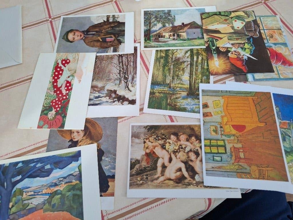23 oude postkaarten van schilderijen en schilders, Ophalen of Verzenden, 1960 tot 1980, Cultuur en Media