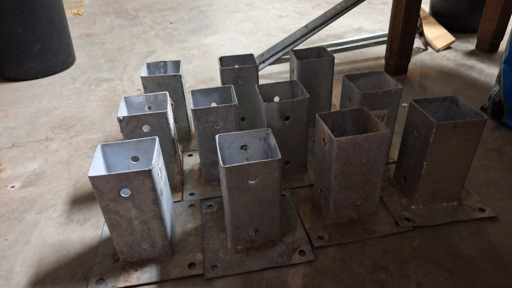 Paalvoet 11stuks, Bricolage & Construction, Métaux, Enlèvement, Utilisé, Aluminium