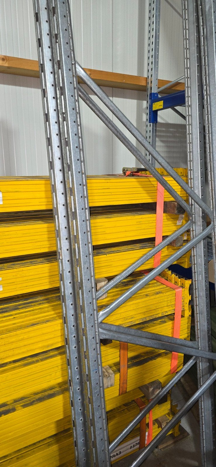 Stellingrekken 30 meter stellingen voor magazijn opslag, Maison & Meubles, Enlèvement, Utilisé