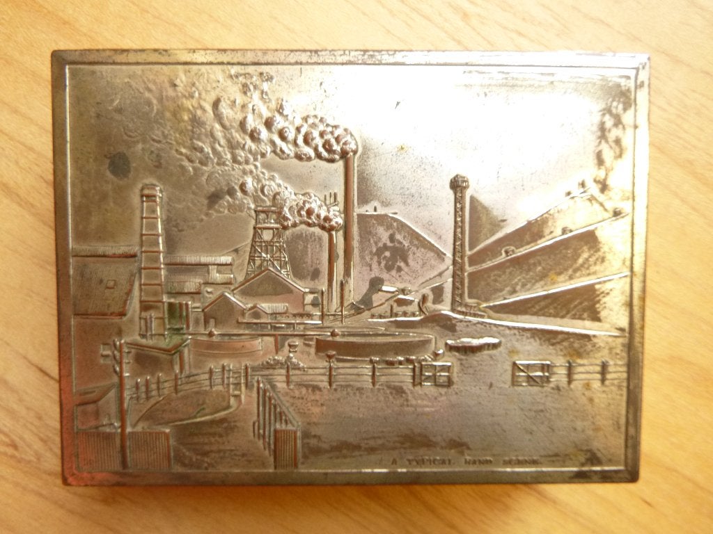 Oude, verzilverde sigarendoos ‘Rand scene’, Ophalen of Verzenden, Zo goed als nieuw, Overige typen
