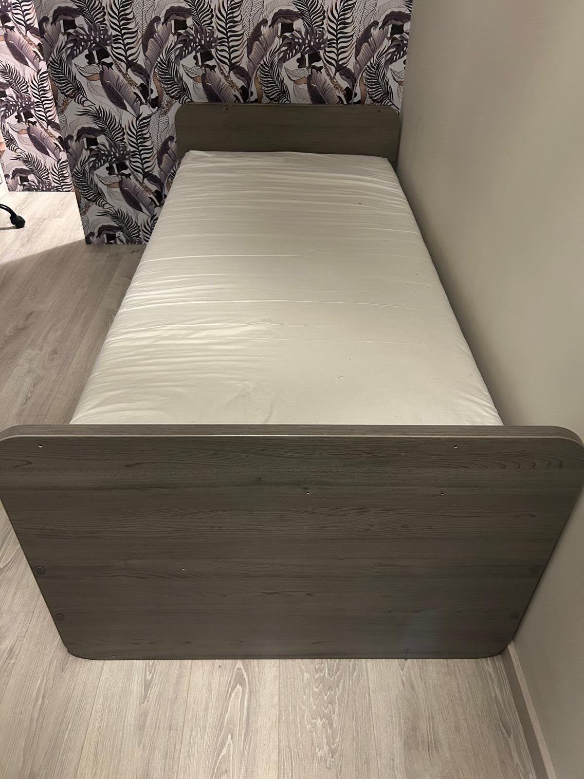 Lit + garde robe, Maison & Meubles, 90 cm, Gris, Une personne, Enlèvement