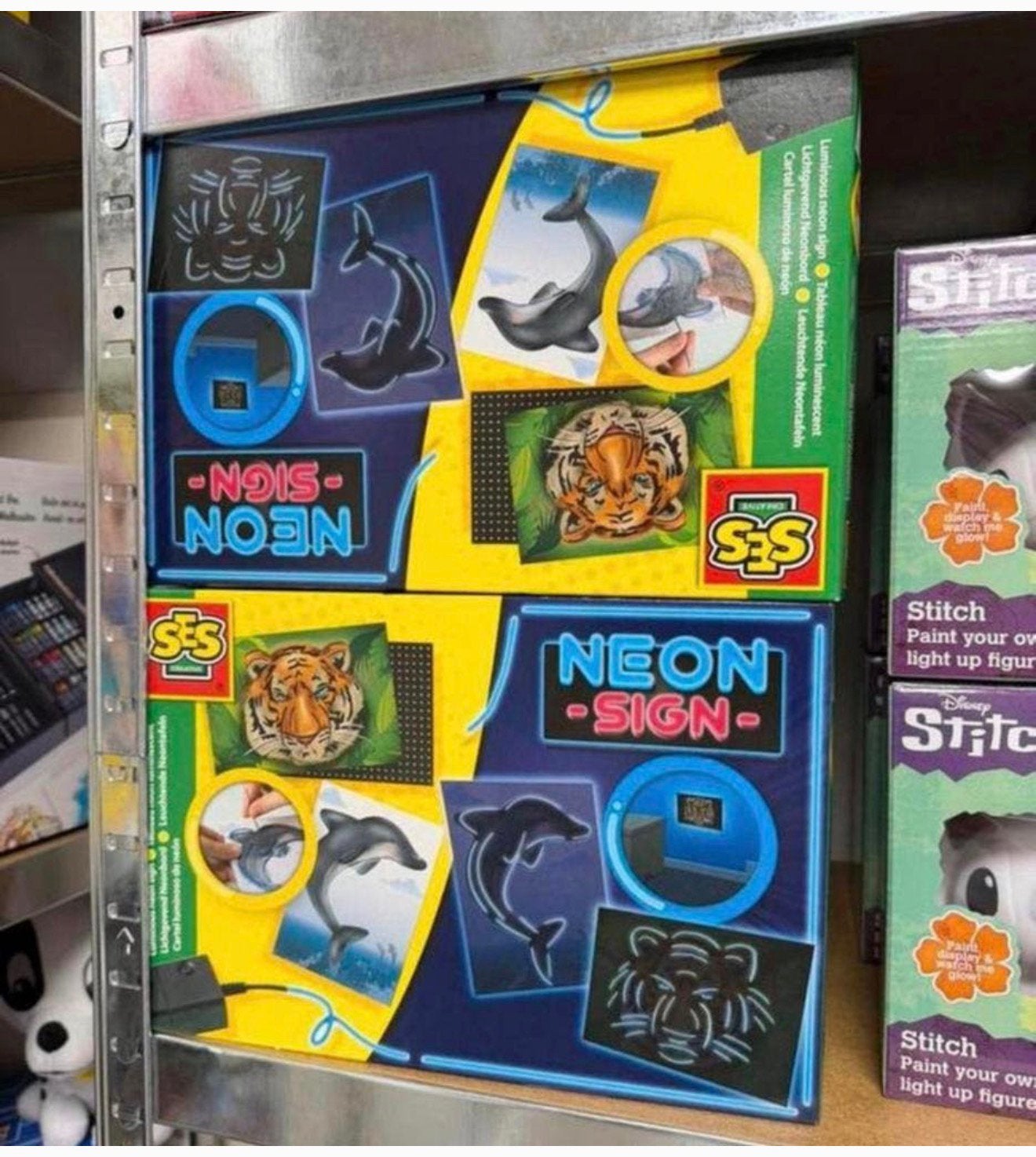 SES Creatieve Neon Lichtset Tijger Dolfijn bouw je Neonbord, Ophalen of Verzenden, Nieuw, Knutselen, Met licht