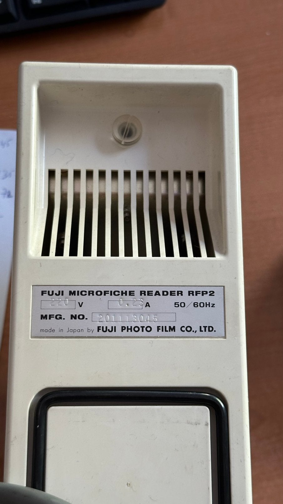 Lecteur de microfiches FUJI RFP2 - made in Japan - Vintage, TV, Hi-fi & Vidéo, Projecteurs dias, Enlèvement, Utilisé