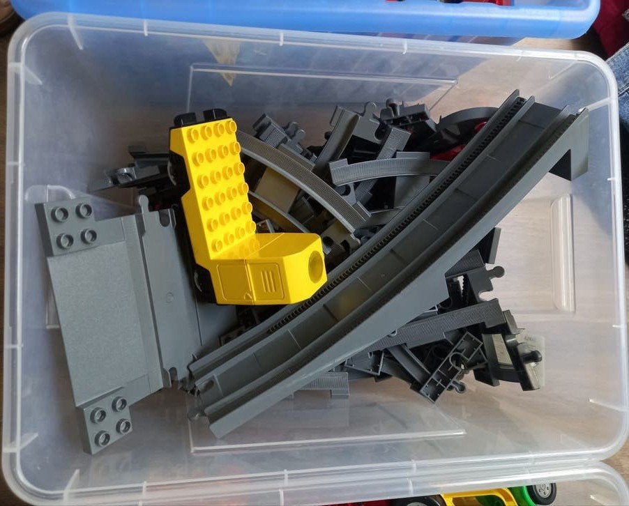 LEGO Duplo – Treinset met rails, voertuigen en bouwblokken!, Ophalen, Locomotief