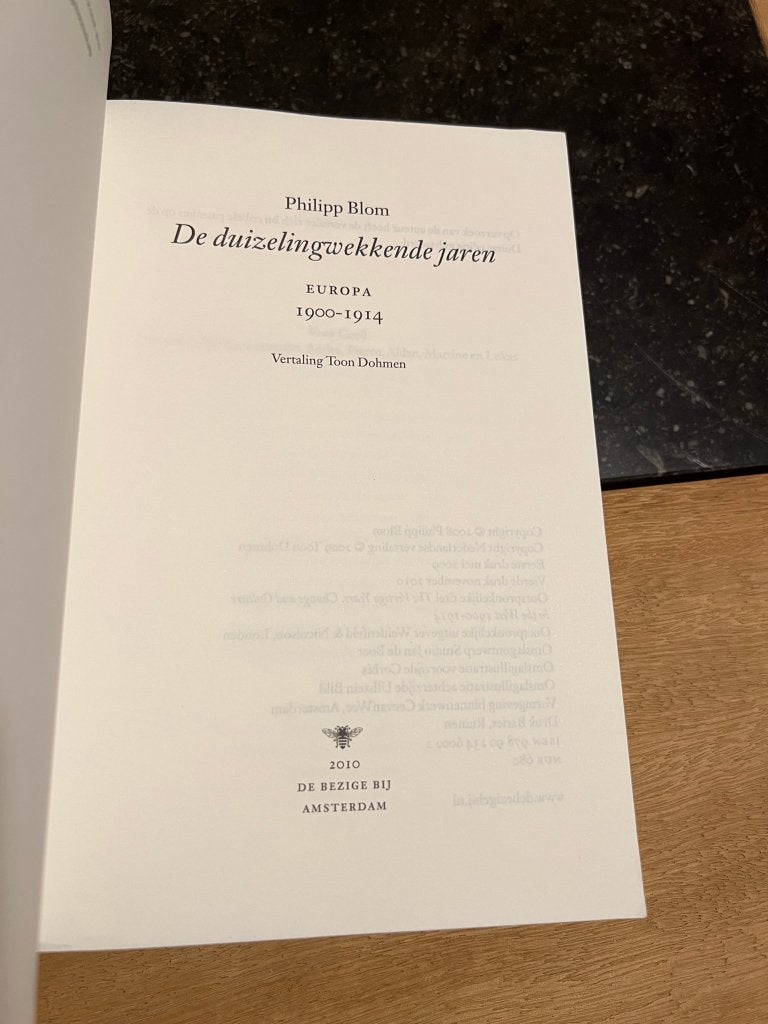 De Duizelingwekkende jaren - Philipp Blom, Enlèvement ou Envoi, Comme neuf, Europe, Philipp Blom