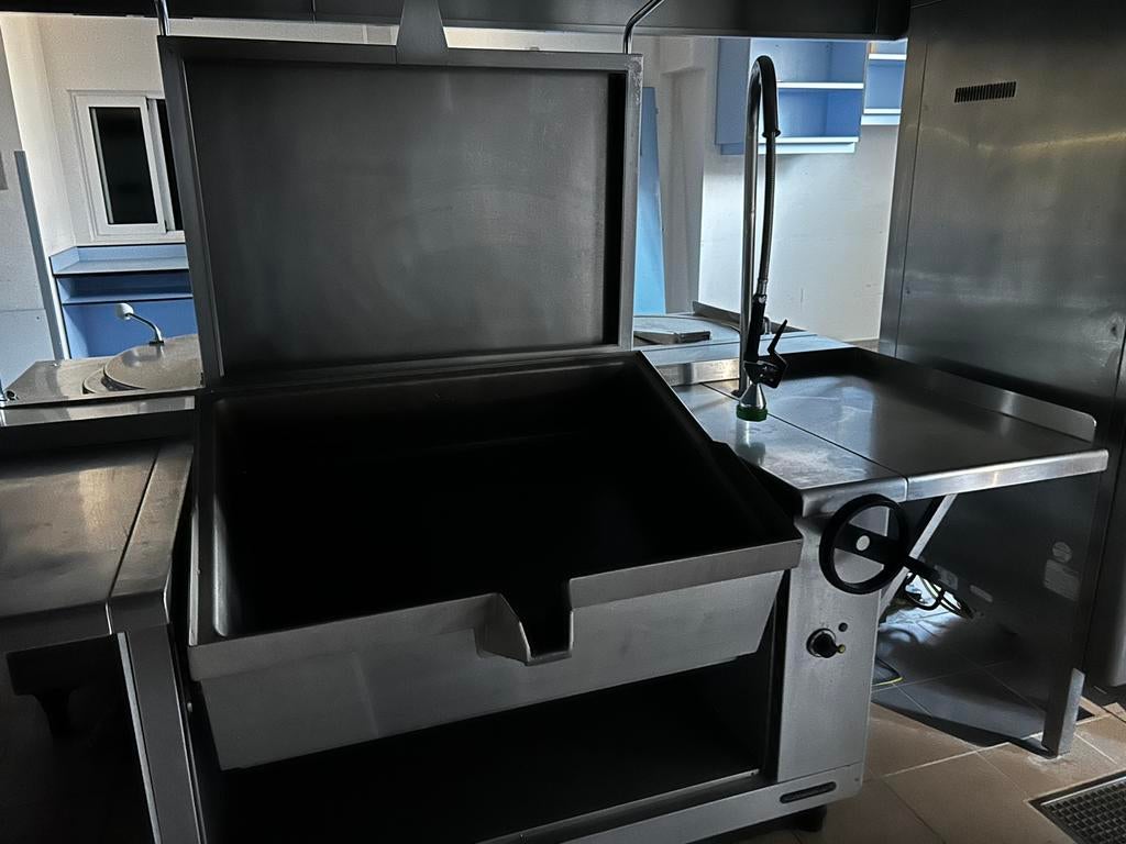 Professionele kantelbare koekenpan nieuwstaat, Tuin en Terras, Buitenkeukens, Ophalen of Verzenden, Zo goed als nieuw