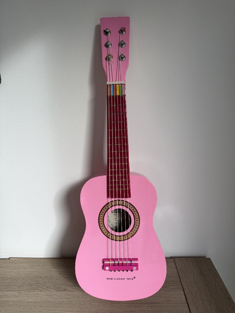 Speelgoed roze gitaar meisje (60 cm Lengte), Ophalen, Zo goed als nieuw, Meisje