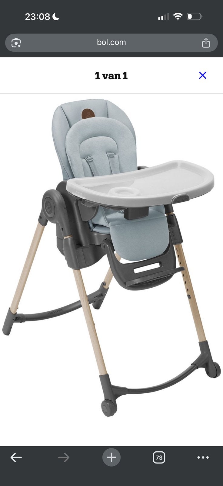 Maxi cosi kinderstoel beyond grey eco, Ophalen, Zo goed als nieuw