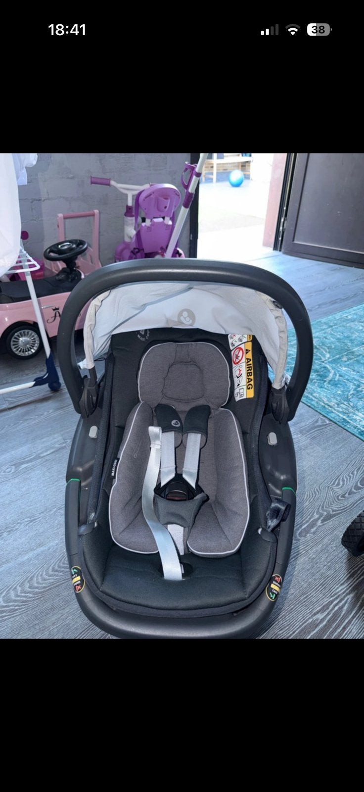 Siège d'auto Maxi-Cosi Coral i-Size - Essential Graphite, 0 à 18 kg, Enlèvement, Maxi-Cosi, Utilisé