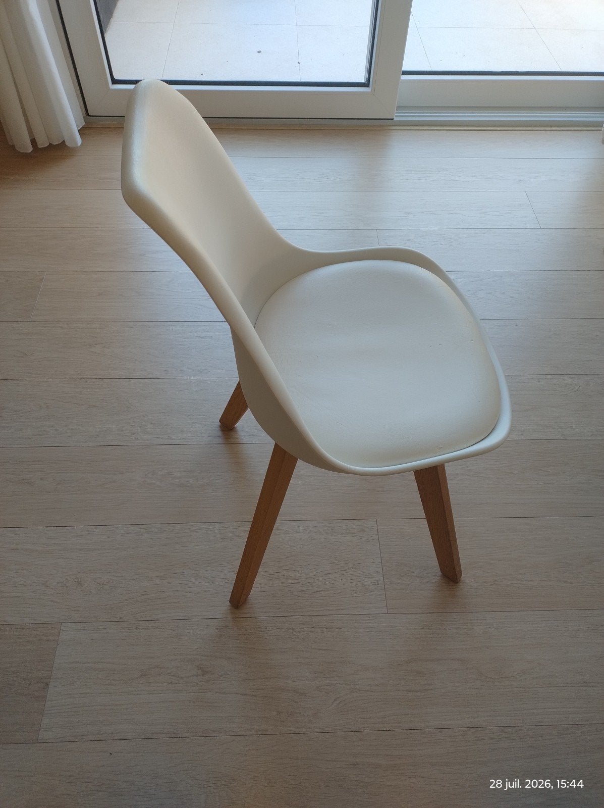 chaises blanches (6) style scandinave, Maison & Meubles, Chaises, Bois, Enlèvement, Scandinave, Blanc