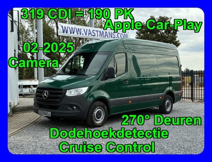 Mercedes-Benz Sprinter 319 37.850€+BTW L2H2 L2 H2 / CarPlay, Auto's, Automaat, 1951 cc, 4 cilinders, 2000 kg