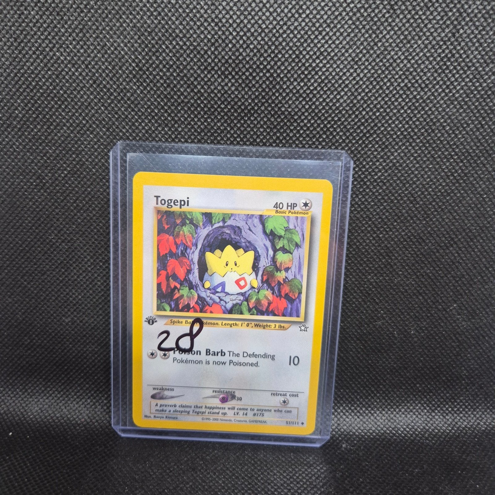 Togepi 1st Edition Neo Genesis, Enlèvement ou Envoi