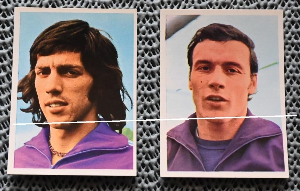 Vanderhout / 73 / 74 / RSC Anderlecht / 2 stuks, Verzamelen, Sportartikelen en Voetbal, Verzenden, Zo goed als nieuw, Spelerskaart