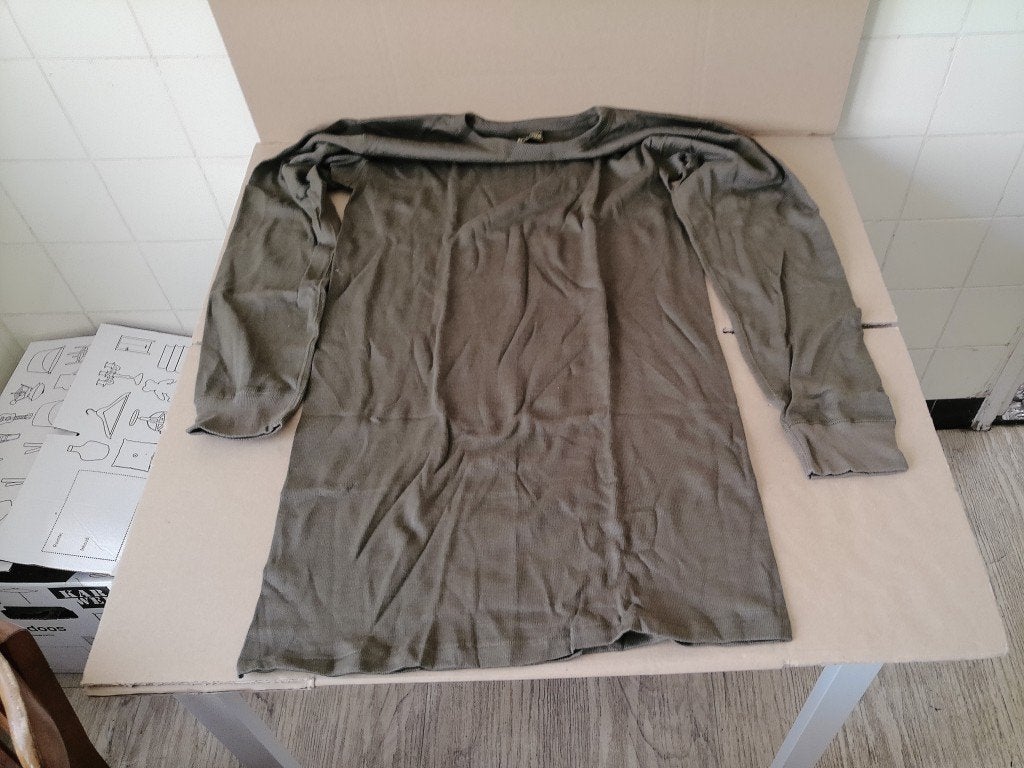Vintage legertrui halfwol begetex Maat 7 Nieuw Extra lang, Ophalen of Verzenden