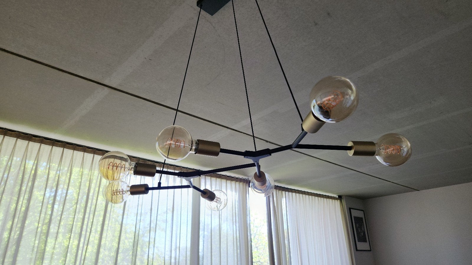lampe suspendue de salle à manger, Maison & Meubles, Lampes | Suspensions, Comme neuf, Verre, Métal, E27 (grand), Enlèvement