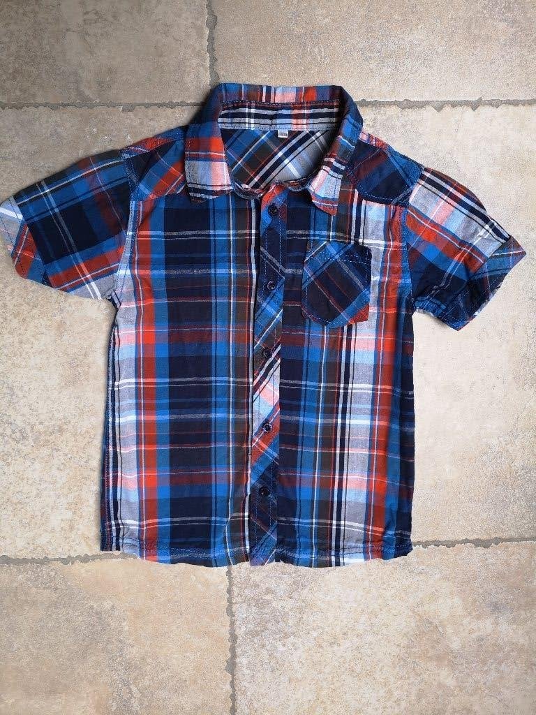 Stoer zomers ruitjes hemd mt 122, Overhemd of Blouse, Ophalen of Verzenden, Zo goed als nieuw, JBC.