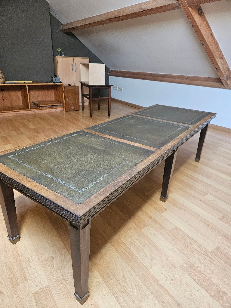Salontafel ingeleg met leder, Ophalen, 50 – 75, Gebruikt, 50 tot 100 cm