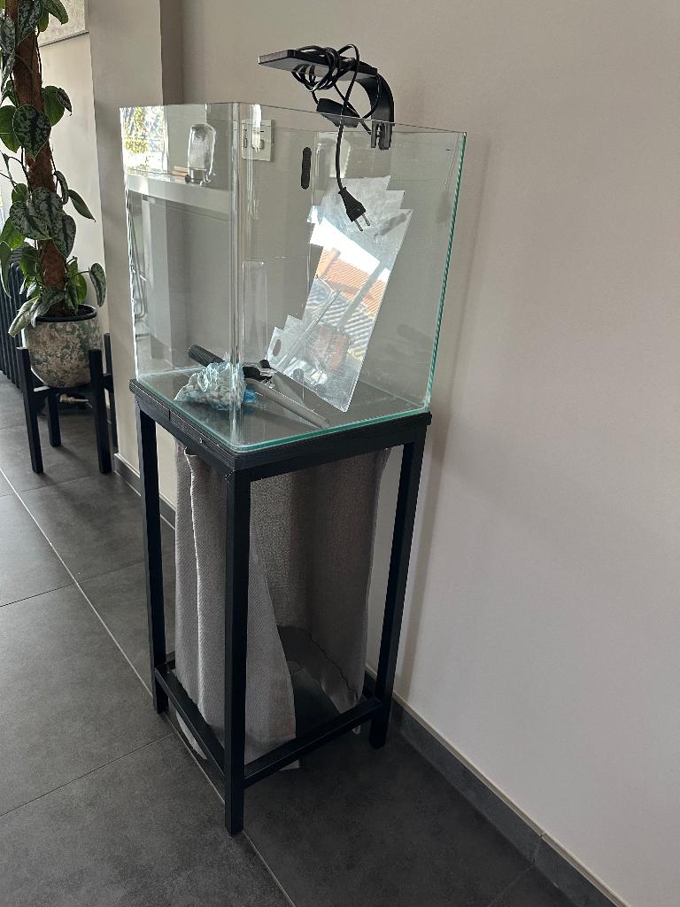 aquarium incl filter, standaard en lamp, Aquarium vide, Pompe, Enlèvement, Utilisé