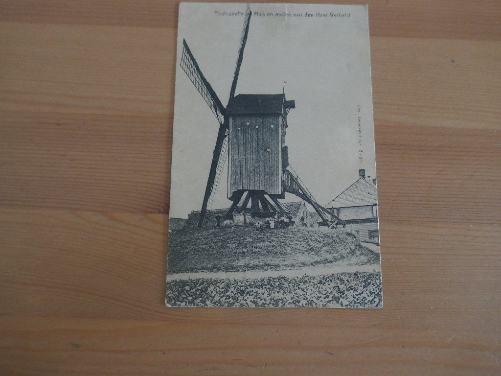 langemark;poelcapelle huis en molen van de heer verhelst, Verzamelen, Ophalen of Verzenden, Ongelopen, West-Vlaanderen