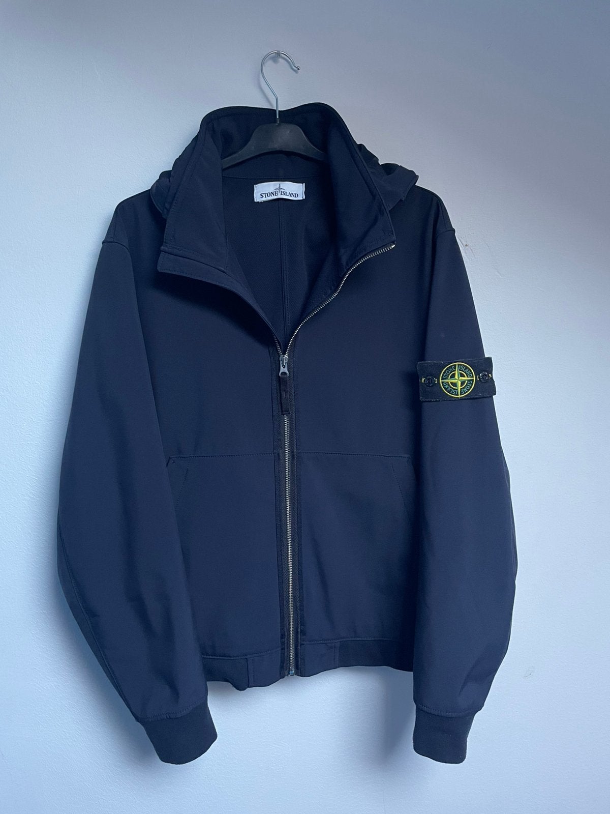 Stone Island Soft Shell Jacket, Kleding | Heren, Ophalen, Zo goed als nieuw, Maat 52/54 (L), Blauw